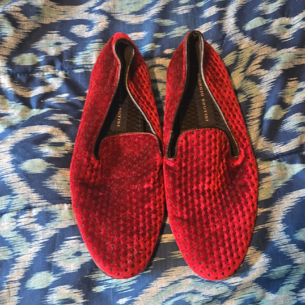 Giorgio Brutini Red Slip-On Loafers